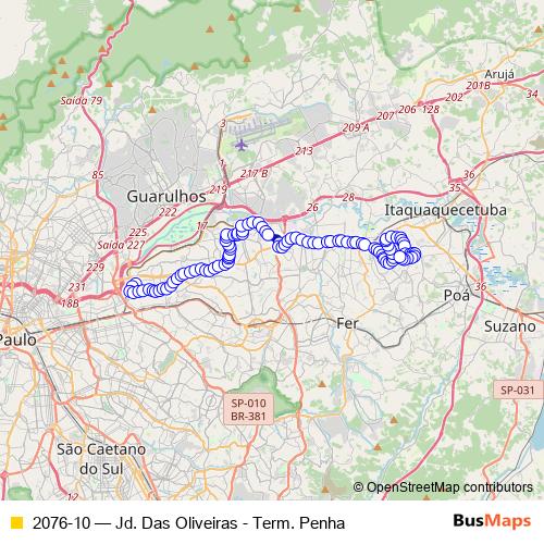 2076-10 bus Line Map