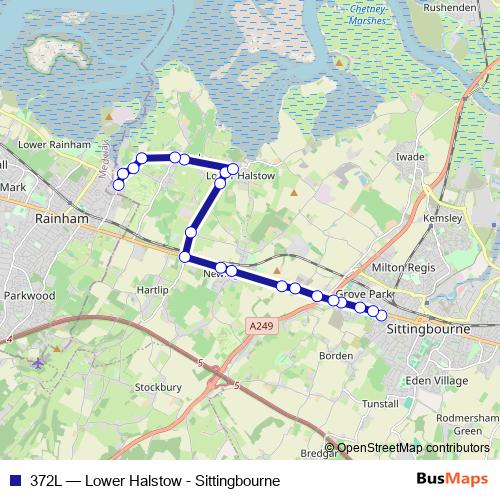 372L bus Line Map