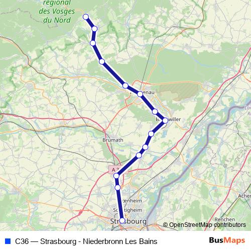 C36 rail Line Map