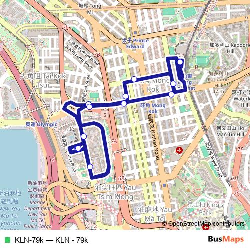 KLN-79k bus Line Map