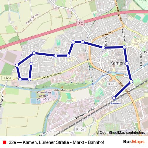 32e bus Line Map