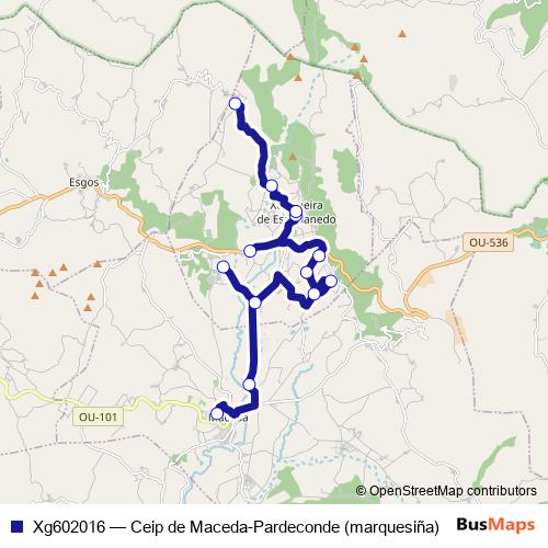 Xg602016 bus Line Map