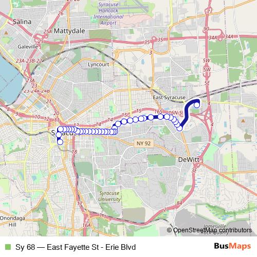 Sy 68 bus Line Map