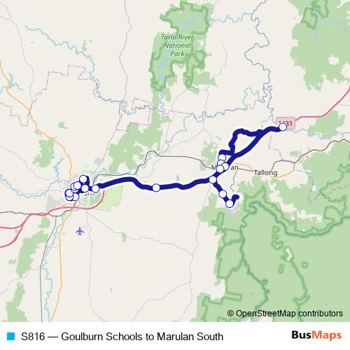 S816 bus Line Map