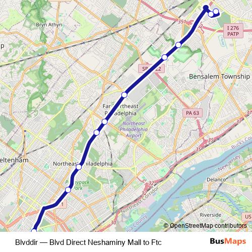 Blvddir bus Line Map