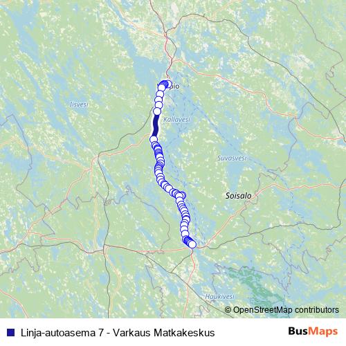 Linja-autoasema 7 - Varkaus Matkakeskus bus Line Map