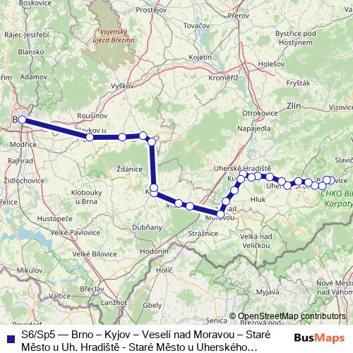 S6/Sp5 rail Line Map