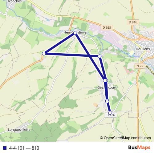 4-4-101 bus Line Map