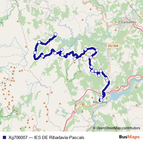 Xg706007 bus Line Map