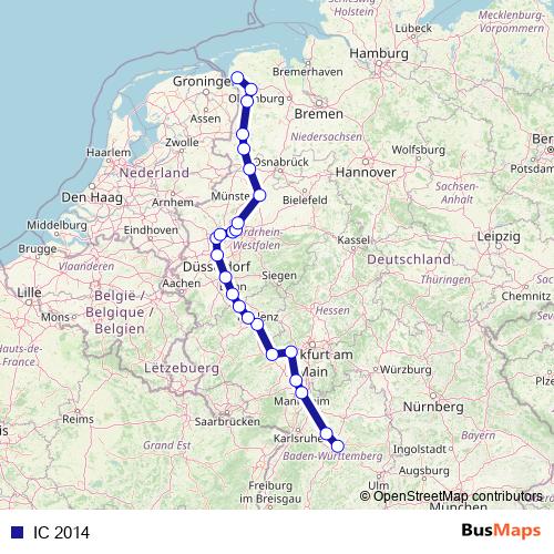 IC 2014 rail Line Map