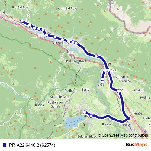 PR A22 6446 2 (62574) bus Line Map