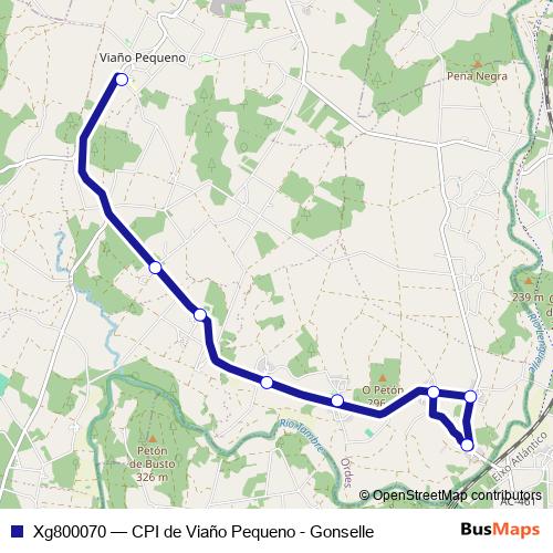 Xg800070 bus Line Map