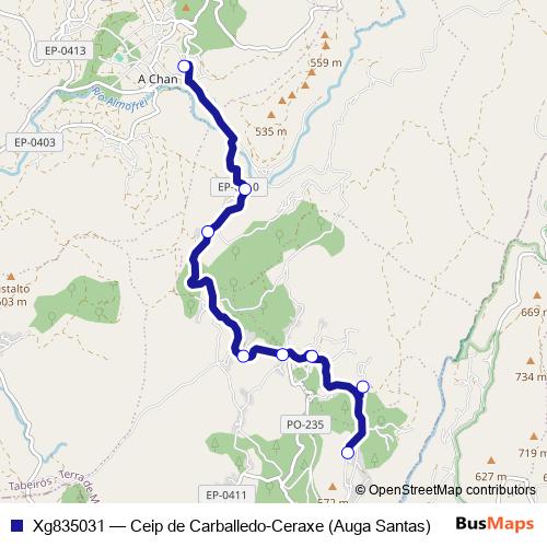 Xg835031 bus Line Map