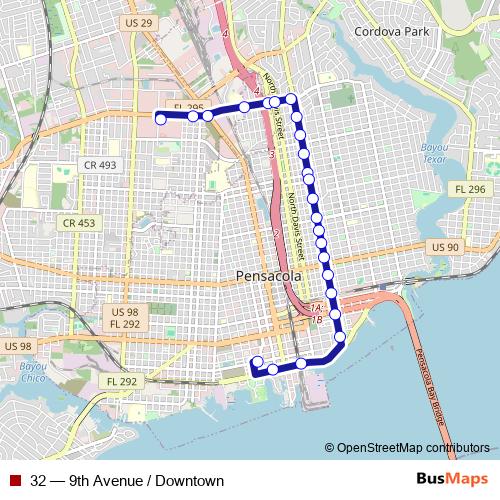 32 bus Line Map