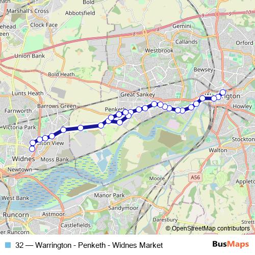 32 bus Line Map