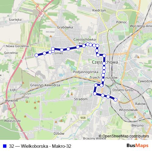 32 bus Line Map