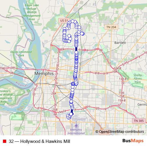 32 bus Line Map