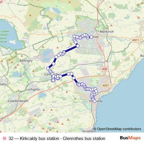 32 bus Line Map