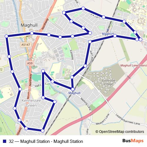 32 bus Line Map