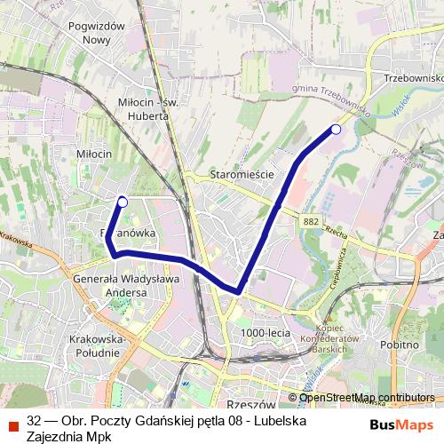 32 bus Line Map