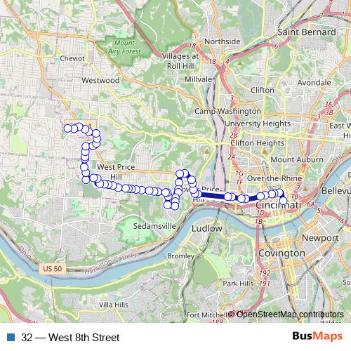32 bus Line Map