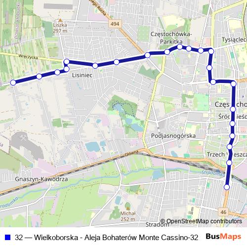32 bus Line Map