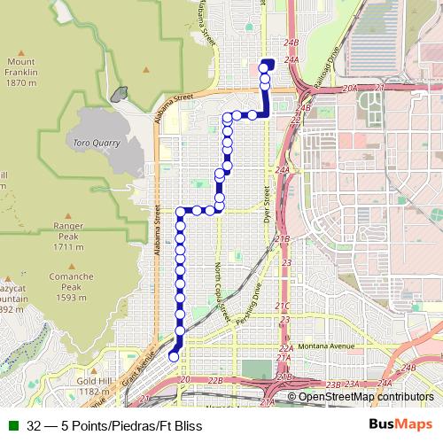 32 bus Line Map