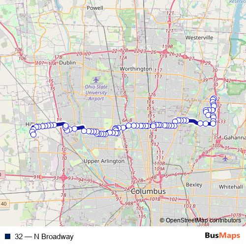 32 bus Line Map