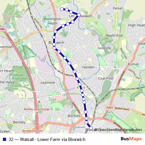 32 bus Line Map