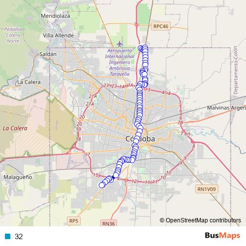 32 bus Line Map