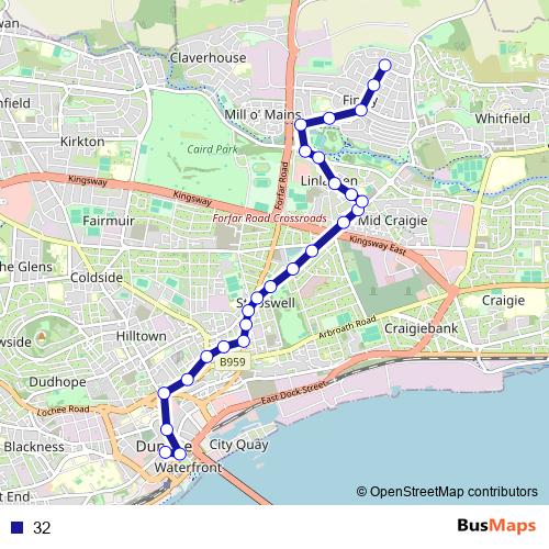 32 bus Line Map