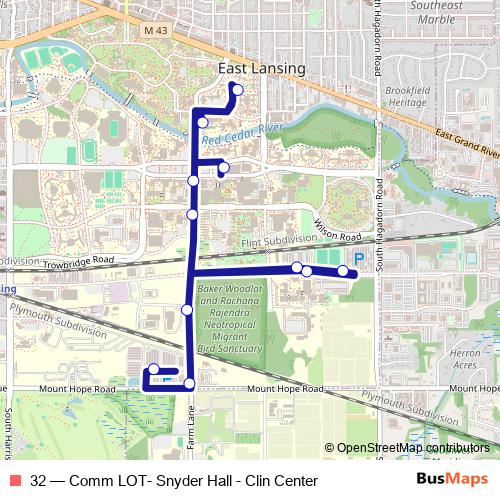 32 bus Line Map