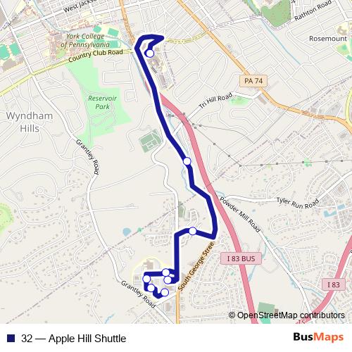32 bus Line Map