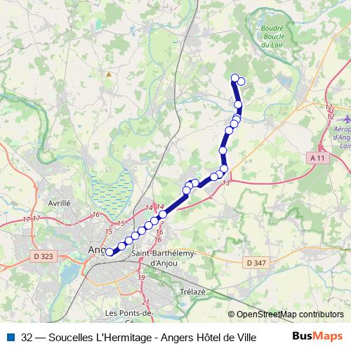 32 bus Line Map