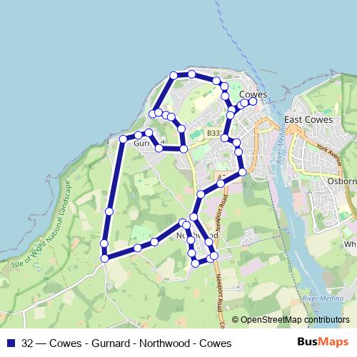 32 bus Line Map