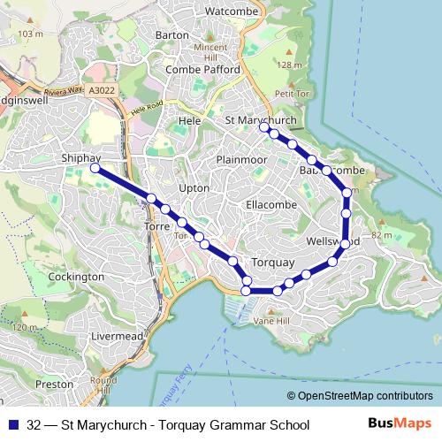 32 bus Line Map