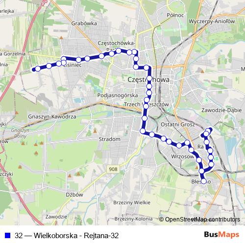 32 bus Line Map