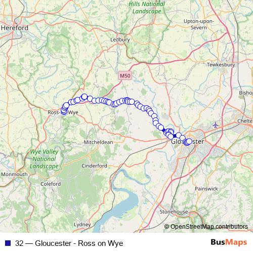 32 bus Line Map