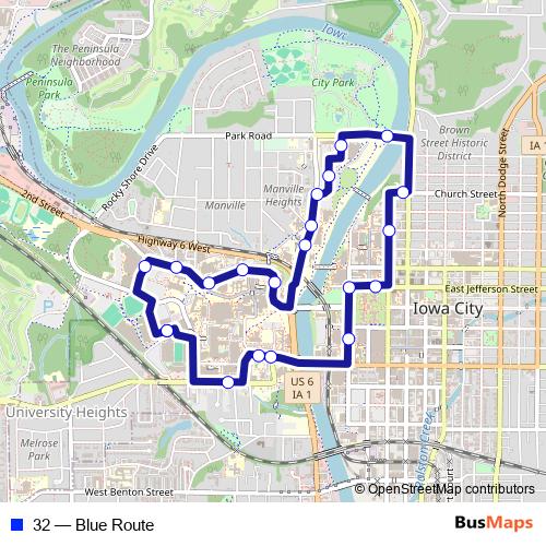 32 bus Line Map