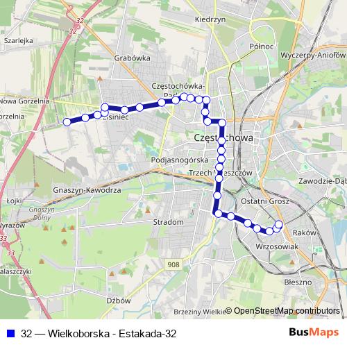 32 bus Line Map