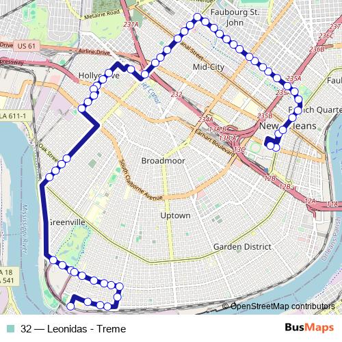 32 bus Line Map