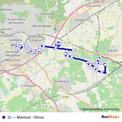 32 bus Line Map