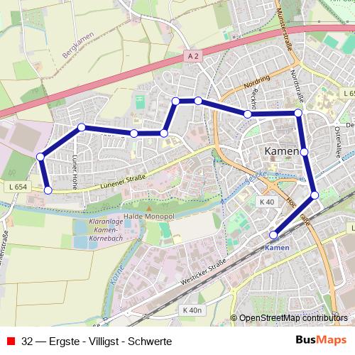 32 bus Line Map