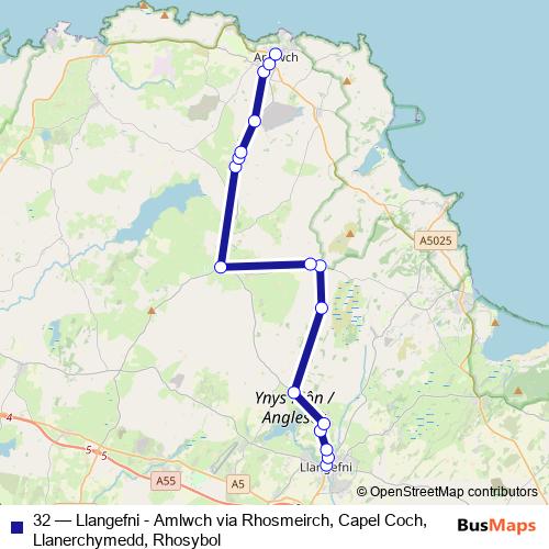 32 bus Line Map