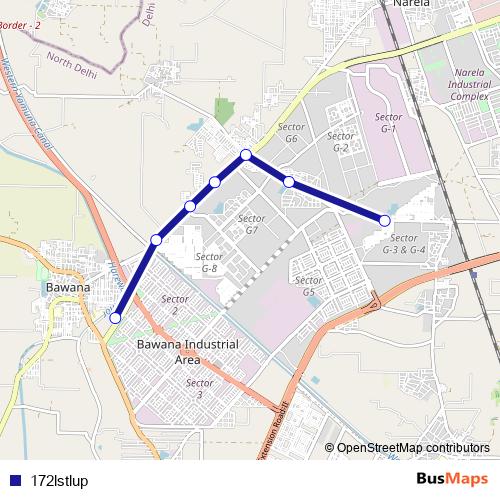 172lstlup bus Line Map