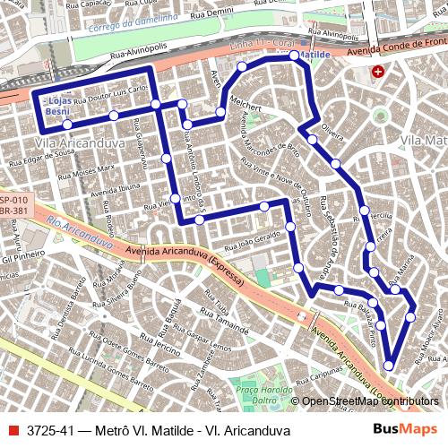 3725-41 bus Line Map
