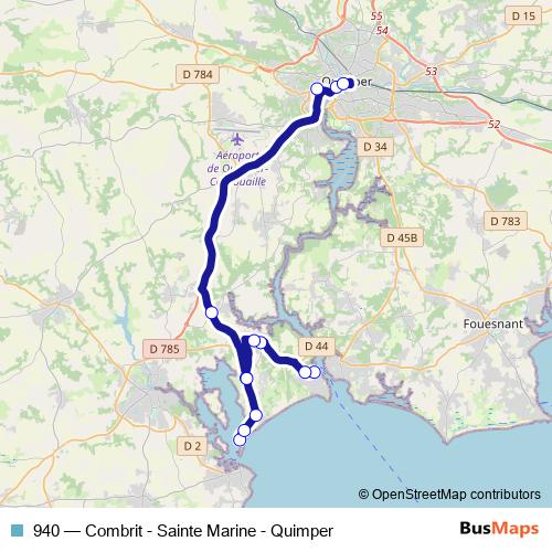 940 bus Line Map