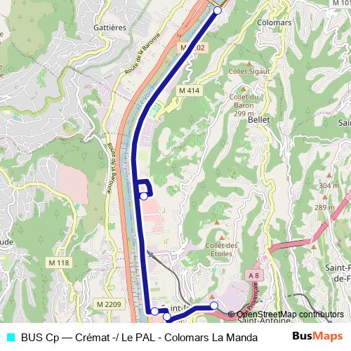 BUS Cp bus Line Map