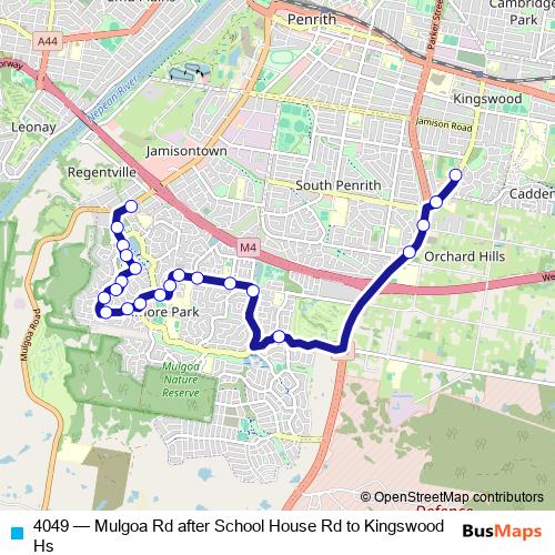 4049 bus Line Map