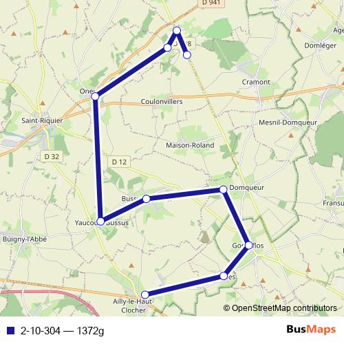 2-10-304 bus Line Map